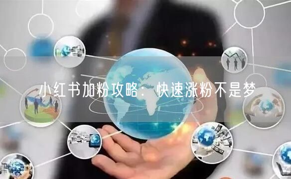 小红书加粉攻略：快速涨粉不是梦