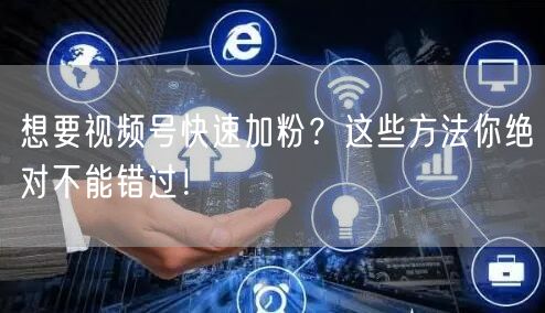 想要视频号快速加粉？这些方法你绝对不能错过！