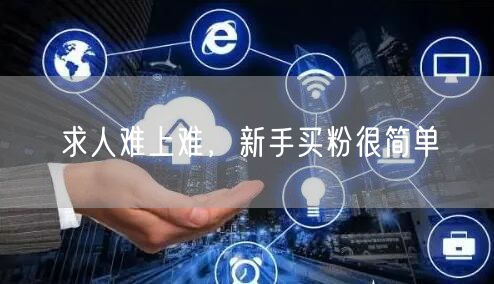 求人难上难，新手买粉很简单