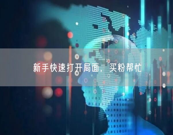 新手快速打开局面，买粉帮忙
