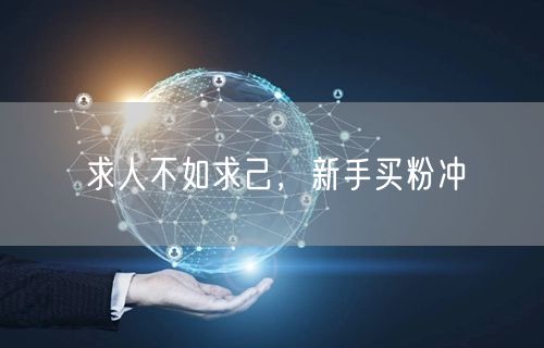 求人不如求己，新手买粉冲