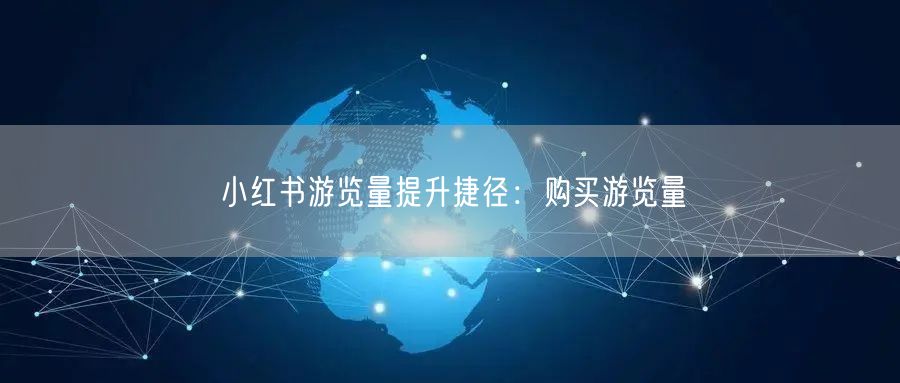 小红书游览量提升捷径：购买游览量