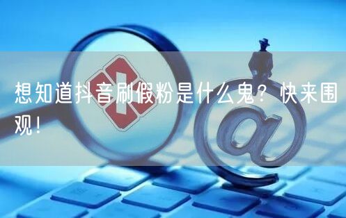 想知道抖音刷假粉是什么鬼？快来围观！