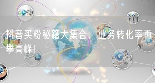 抖音买粉秘籍大集合，业务转化率再攀高峰！