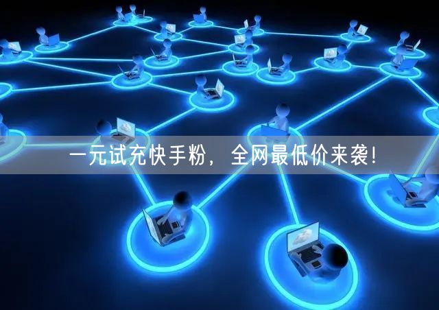一元试充快手粉，全网最低价来袭！