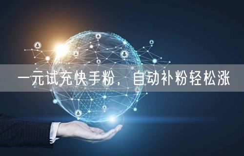 一元试充快手粉，自动补粉轻松涨