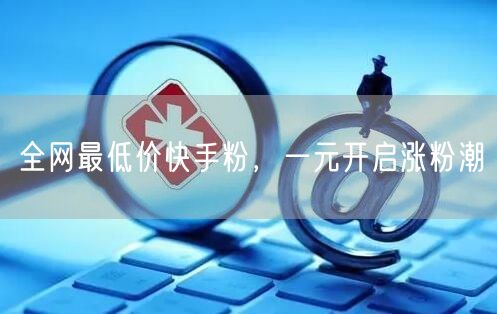全网最低价快手粉，一元开启涨粉潮