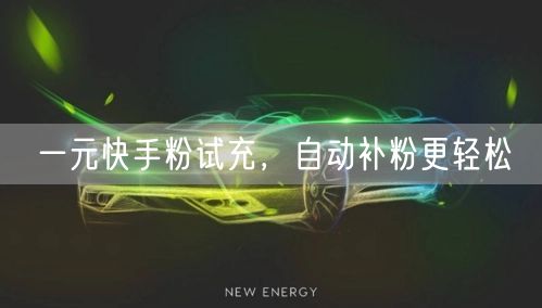 一元快手粉试充，自动补粉更轻松