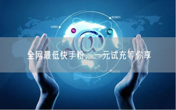 全网最低快手粉，一元试充等你享