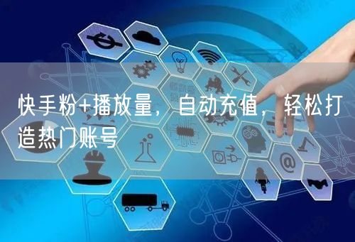 快手粉+播放量，自动充值，轻松打造热门账号
