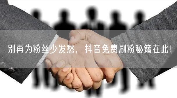 别再为粉丝少发愁，抖音免费刷粉秘籍在此！