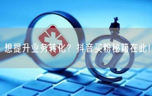想提升业务转化？抖音买粉秘籍在此！