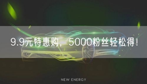 9.9元特惠购，5000粉丝轻松得！