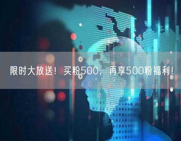 限时大放送！买粉500，再享500粉福利！