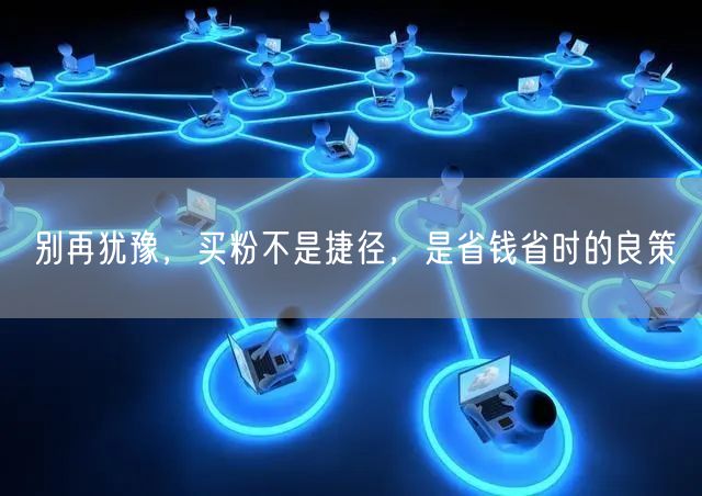 别再犹豫，买粉不是捷径，是省钱省时的良策